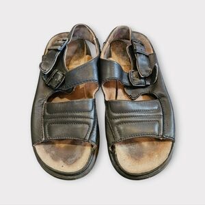 Dr Martens Vintage Made In England Black Leather Sandals